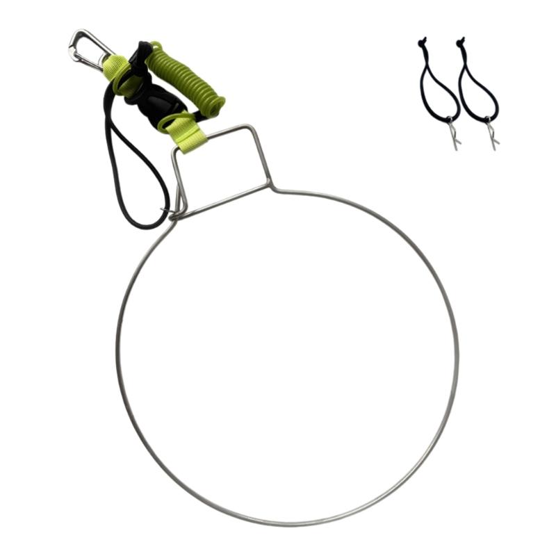 Professional Fishing Stringer 304 Stainless Steel Construction Retractable Spring Hook with Fast Release Clip