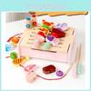 Wooden Kids Barbecue Grill Playset With Interactive Kitchen Toy For Family Fun