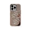 Spegel Silver Orm Telefonskal för IPhone 16 Promax Damutgåva för Apple 15 Personlig 14 Pro Premium Ins