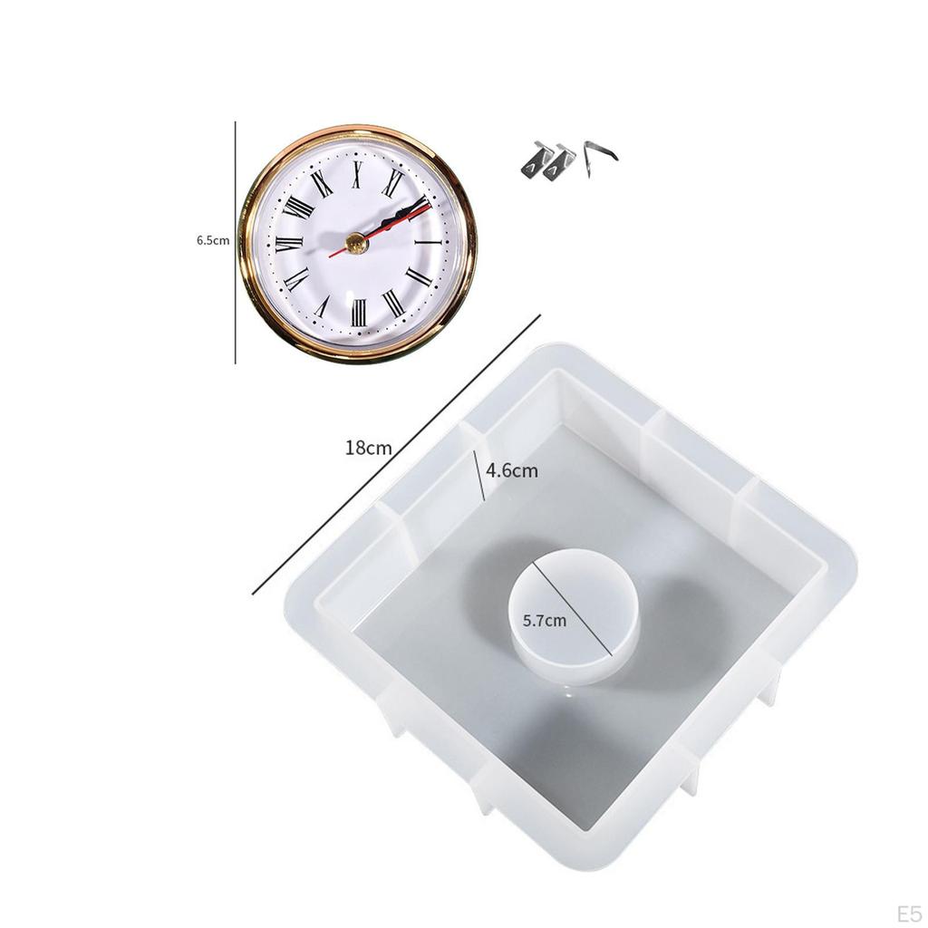 Clock Model Silicone Table Handmade Resin Models with for Home Decors Epoxy