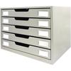 Kokuyo LC-Y5M Letter Case, Steel Drawers, A4 Horizontal, 5 Tiers