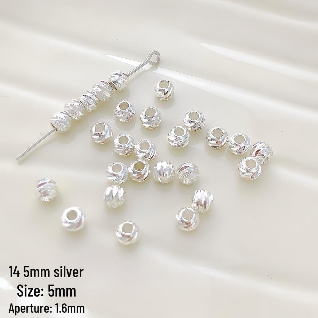 18K Vergoldete, kreuzgeschnittene, runde Abstandshalterperlen für die DIY Schmuck-, Halsketten- und Armbandherstellung.