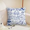 Art Sea Life Blue cushion cover Sofa Living Room Bedroom Headboard Backrest Cushion Square Cushion Nap Time Pillow Case