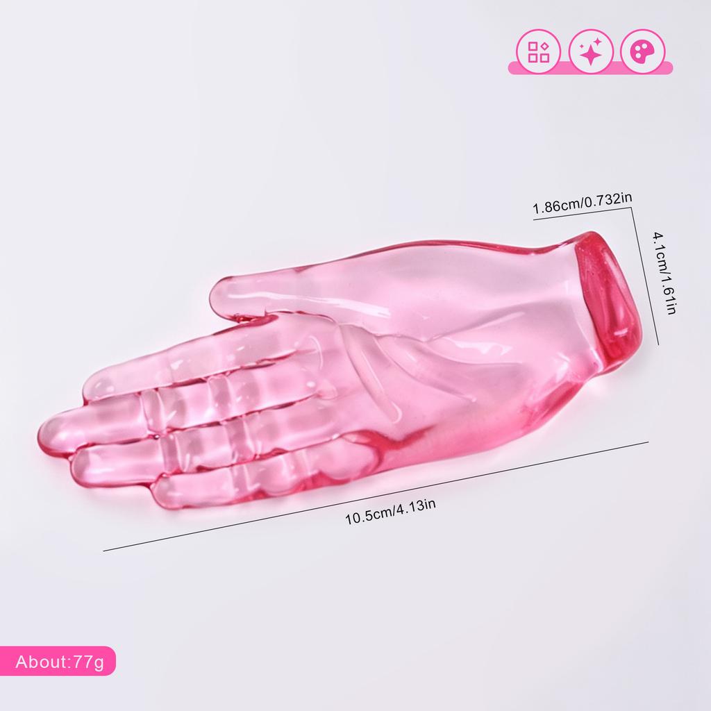 Nail Art Pen Holder Dual Shape Palm Pen Holder Acrylic Anti-fouling Easy To Clean Manicure Tool Holder Nail Salon