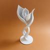 1PC Print Tulip Flower Statue - Marble Color, Modern Minimalist Design
