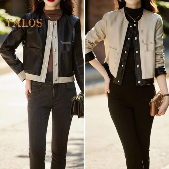 Damenjacke Herbst Freizeitkleidung Lange Ärmel Knopfverschluss Design Slim Fit Damenmantel Retro Style Oberbekleidung