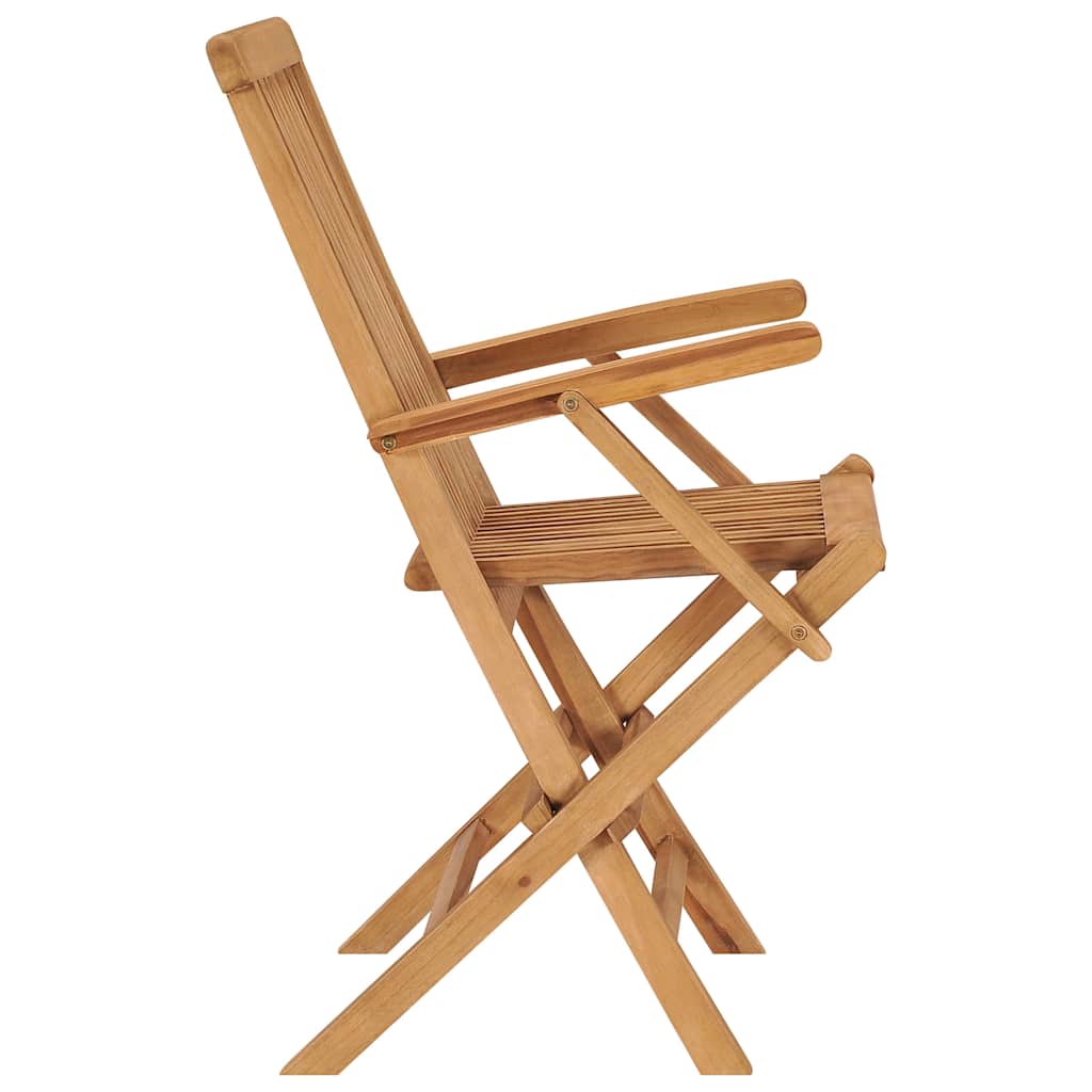 vidaXL Klappstühle, 4 Stück, Massivholz Teakholz