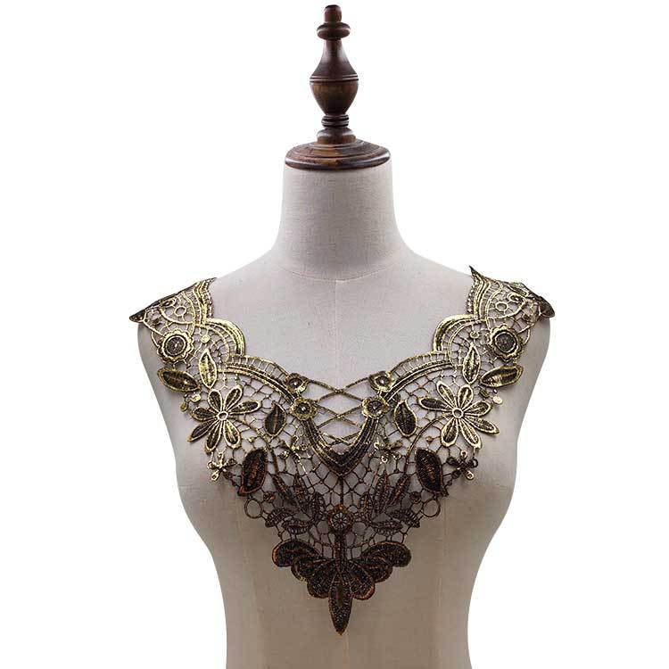Cucito Fai da Te Materiali Fatti a Mano Decorazione Scollatura Ricamo di Pizzo Collo Accessori per Abbigliamento
