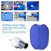 800W Mini Electric Clothes Dryer Portable Folding Travel Quick Drying Clothes Warm Air Cloth Dryer Wardrobe Storage Cabinet 110V 50Hz