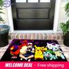 Pokemon Ash & Pikachu Purple Style Print Doormat Non-Slip Absorbent Floor Mat for Indoor Entrance Home Decor