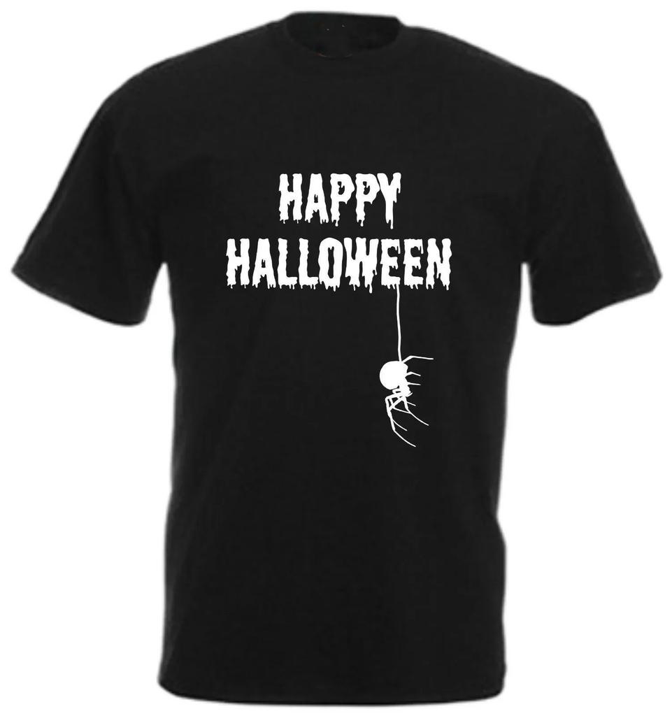 Cool Insects Spooky Scary Happy Halloween Spider Gift T-Shirt 100% Cotton O-Neck Short Sleeve Casual Mens T-shirt Size S-3XL