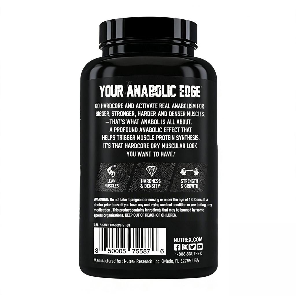 Anabol Hardcore Aktywator Anaboliczny, Środek na Wzrost Mięśni i Utwardzacz