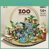 Scena z Zoo Pustynnym Model do Składania Ozdoba z Klocków Dla Dzieci i Hobbystów