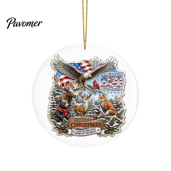 Restaurant Hotel Christmas Decorations 250th Anniversary Acrylic Hanging Ornament, Double Side Printed Festive Holiday Decor Thoughtful Gift for Loved