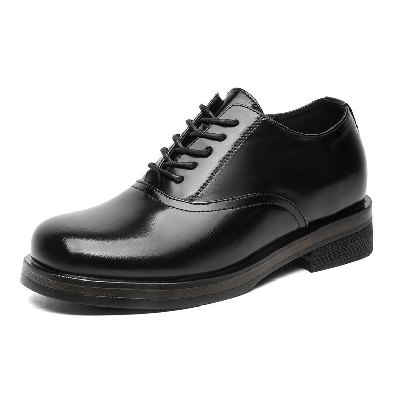 2025 Spring Large Size Men's Leather Shoes Business Dress Leather Shoes Glossy Casual Men's Leather Shoes Youth Versatile G004