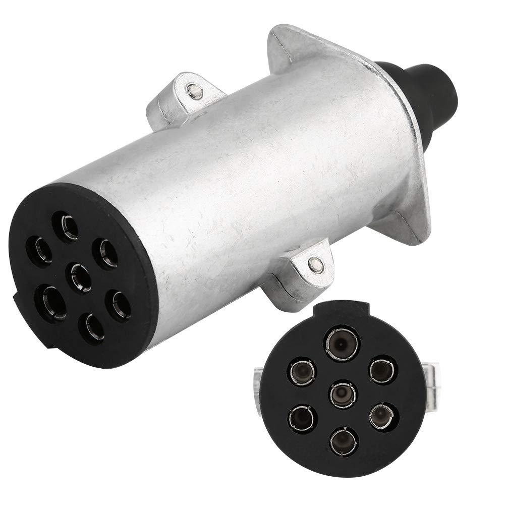 KIMISS European Type 7 Pin Trailer Plug, N Type 7 Pin Round 7 Pole