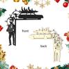 Door Topper Decorations Wood Door Frame Sculpture Christmas Top Door Frame Corner Sign Silhouette For Window Craft