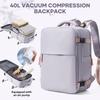 Vacuum Backpack Large Travel Backpack for Women, 40L Airback Compression Backpack Airplane Carry On Backpack Business Laptop Bag