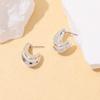 Geometric Personality Fashion Stud Earrings Ins European and American Acrylic Gold-plated Stud Earrings Set