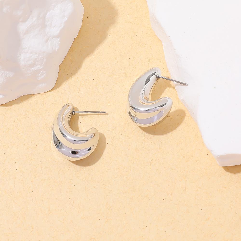 Geometric Personality Fashion Stud Earrings Ins European and American Acrylic Gold-plated Stud Earrings Set