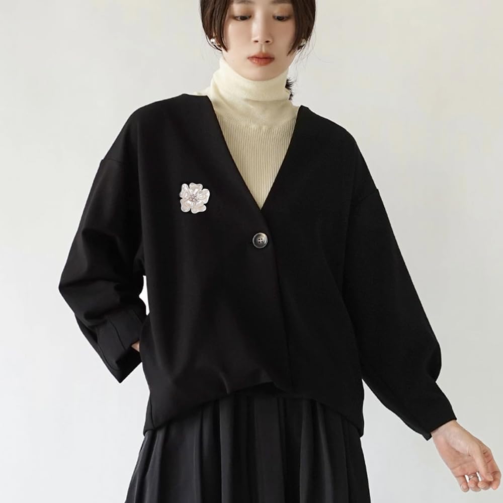 Flower Brooch Pearl Formal White Mother of Pearl Wedding Brooch Stylish Chest Decoration Entrance Ceremony Graduation Ceremony Gift Wedding Party