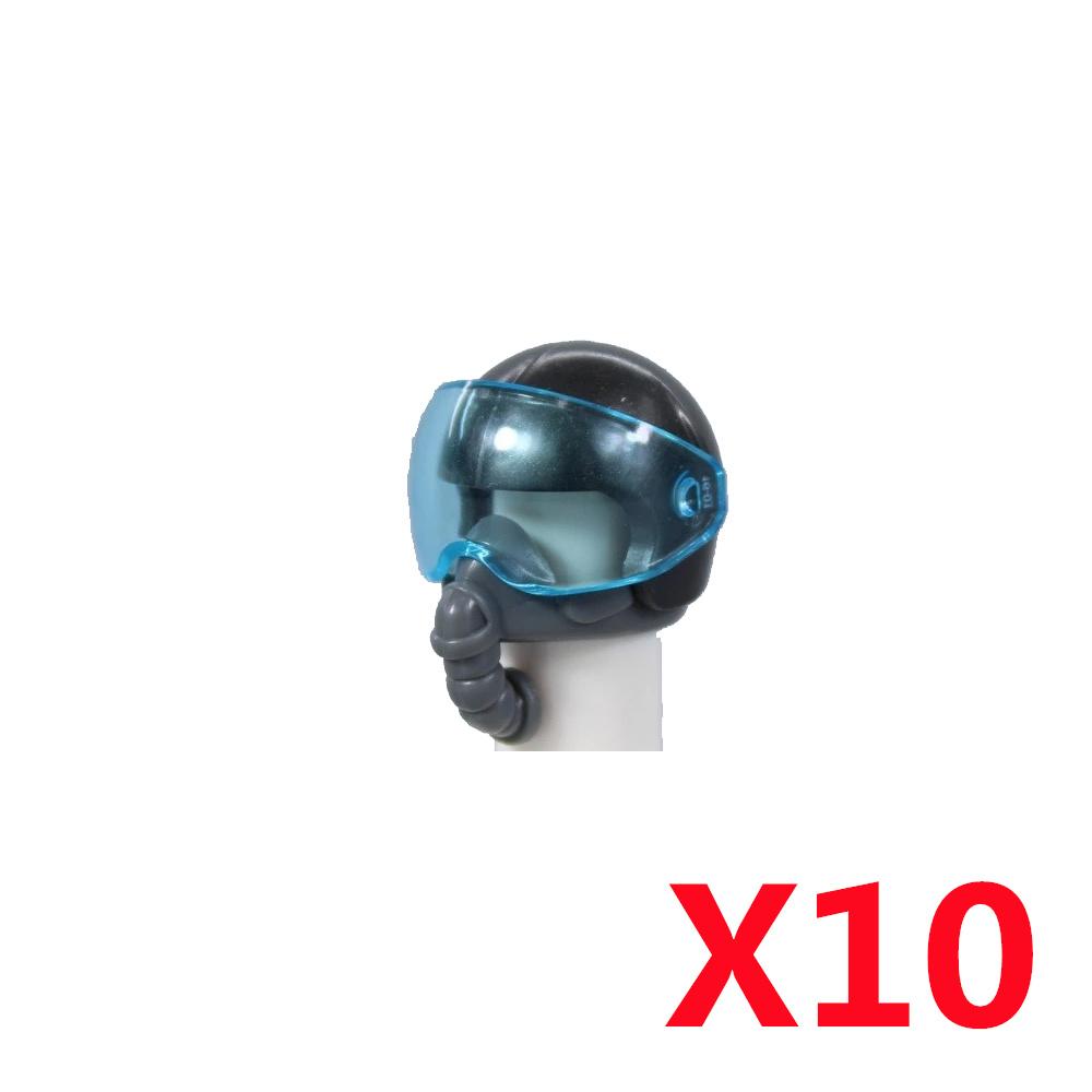 Military Building Block Figure Cap Tactical Helmet Alpha Motorcycle Lenses Gas Masks Flame Emitter Night Vision Device Gift Toys