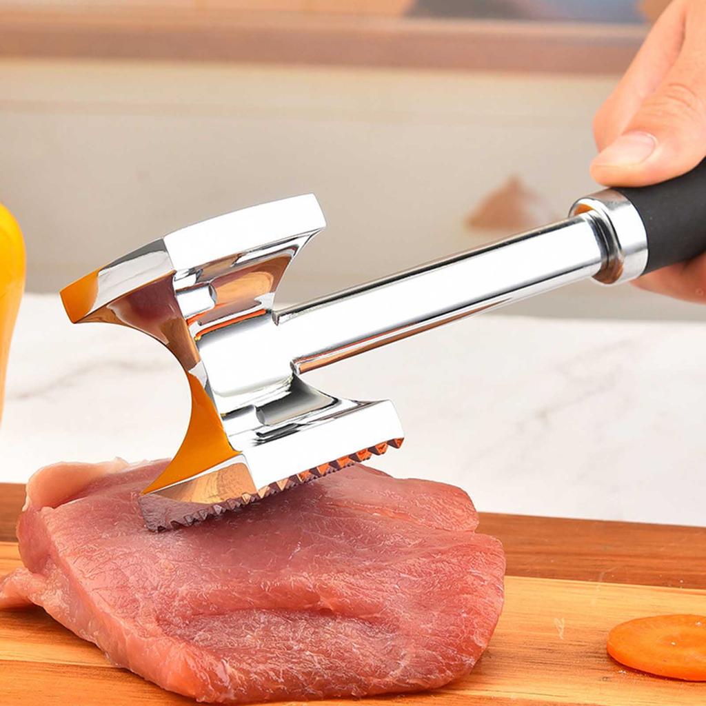 Meat Tenderizer Hammer Dual-side Mallet with Comfortable-Grip Handle for Kitchen Accessories