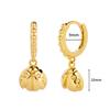 925 Silver Needle Square Pendant Hoop Earrings Vintage Gold Earrings For Women Shell Pendant Earring Fashion Jewelry Accessories