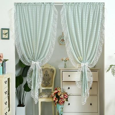 1 pieza Encaje Romántico Transparente Bolsillo para Barra Cortina de Lujo Tul Ventana Francesa Dormitorio Sala de Estar Cortina de Partición Decoración del Hogar 150 Ancho