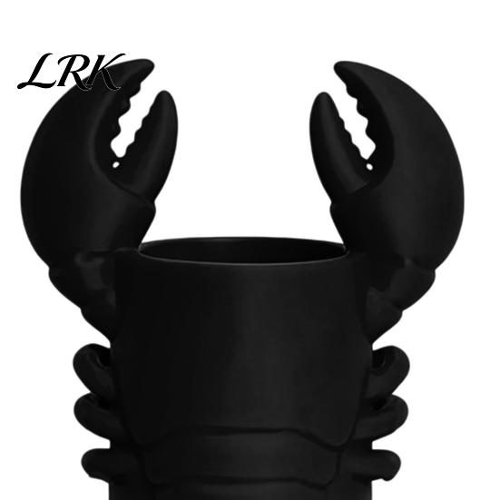Artistic Brush Holder Lobster Pen Holder, Halloween Funny Sea Animal Pencil Stand, Creative Eye-catching Desk Decor Organizer for Brushes Makeup