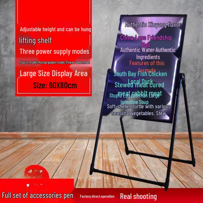 Luminous Fluorescent Blackboard for Street Stall Advertising