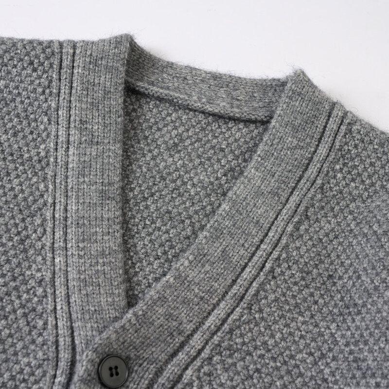 JEEP Men's V-Neck Knitted Cardigan