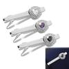 Tie Clip Sparkling Rhinestones Detachable Design Collar Clip Wedding Suits Groomsmen Business