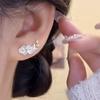 Elegant Zircon Flower Stud Earrings - High-End Light Luxury Style, Internet Celebrity Favorite