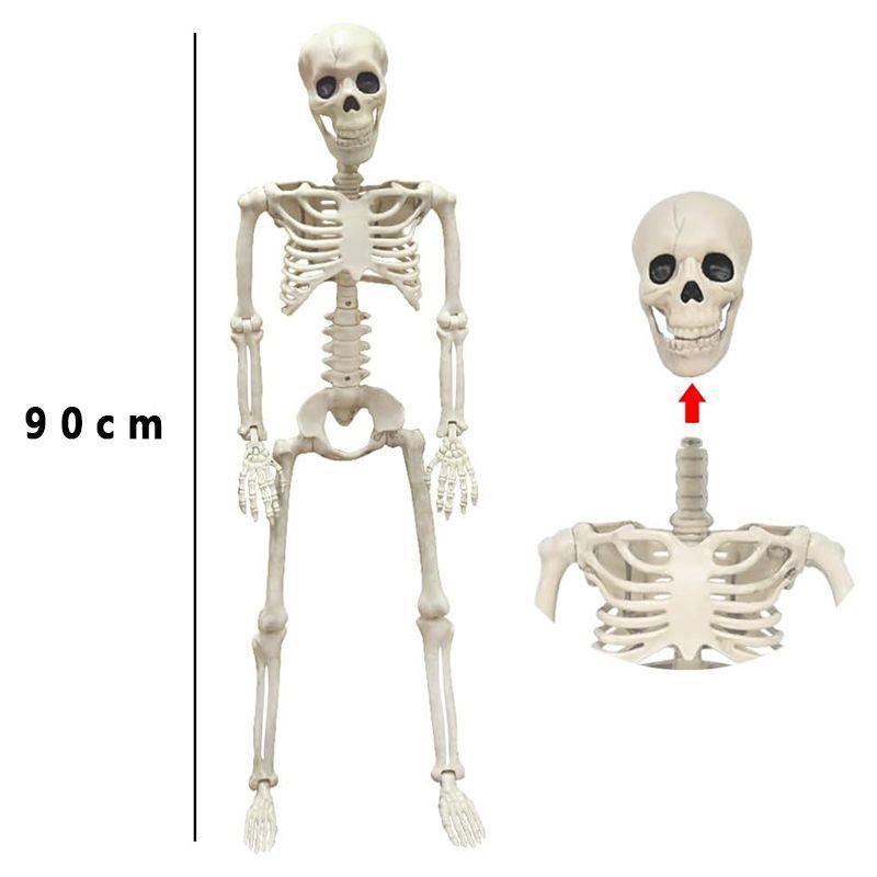 Halloween Skull Head Lawn Stakes: Haunted Escape Room Decor - Undead Trio