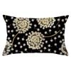 Black Gold Plant Series Waist Pillowcase Peach Skin Printed Sofa Pillowcase Home Fabric Supplies Pillowcase