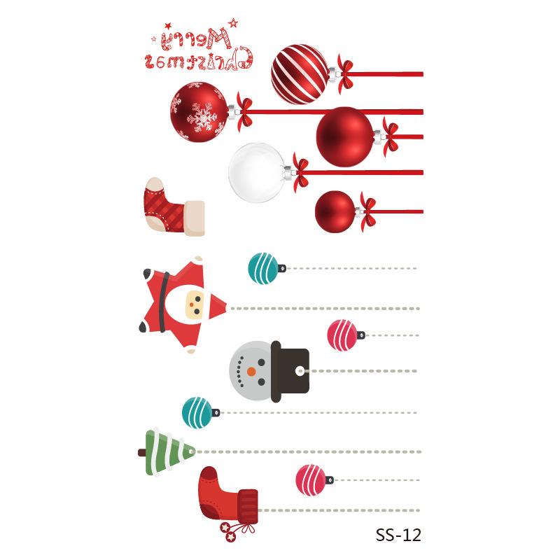 Christmas Fun Face Stickers: Children's Cartoon Tattoo Stickers