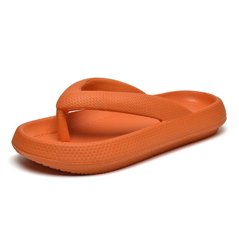 Unisex Thick-Soled Summer Flip-Flops: Breathable, Non-Slip, Soft Sole