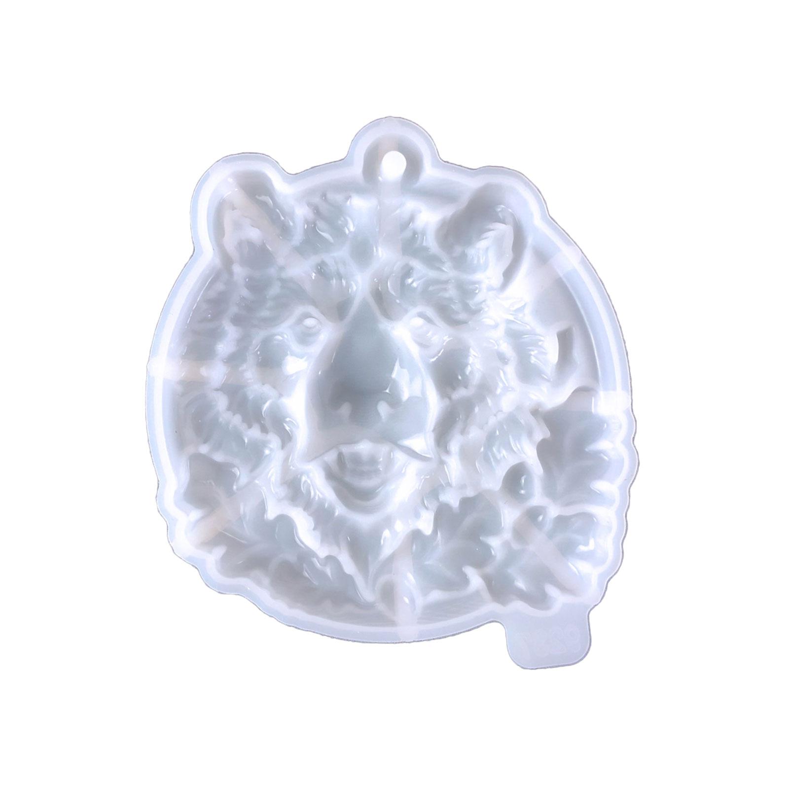 

Silicone Resin Mold for Keychain Pendant Making Cute Cartoon Bear Head Epoxy Resin Mould for DIY Craft Accessories белый