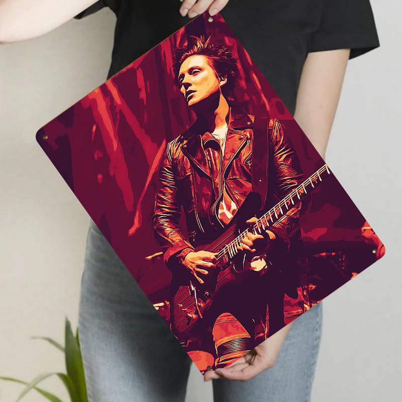 

Rock Guitarist Custom Metal Tin Sign Vintage Home Decor Bar Wall Art Hanging Craft Gift 20x30cm（7.8x11.8inch）