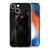 Phone Case For iPhone 16 15 14 13 12 11 Pro Max XS X XR 7 8 Plus Soft Shockproof TPU Clear Cover Black Cat