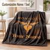 Manta de Franela con Texto Personalizado Estampado Bon Jovi Cálida Acogedora Ropa de Cama para Sofá Hogar Cama