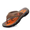 Fashion Non-Slip Sole Lightweight Walking Slippers 2025 New All-match Flats Men's Leather Flip Flops Soft Comfortable Beach Sandals