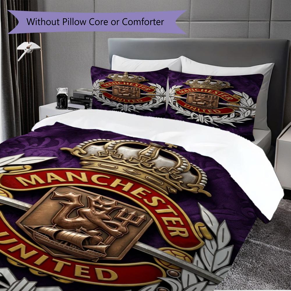 Glory Devils Rise Three-piece set (1 * duvet cover + 2 * pillowcase, without core) 2D Flat Duvet cover and pillowcase Bedding set Soft and comfortable