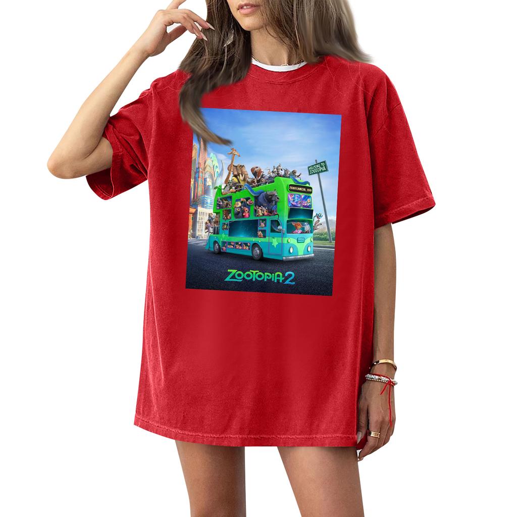 Women's Casual Fashion Round Neck Printed Short Sleeve T-Shirt Top