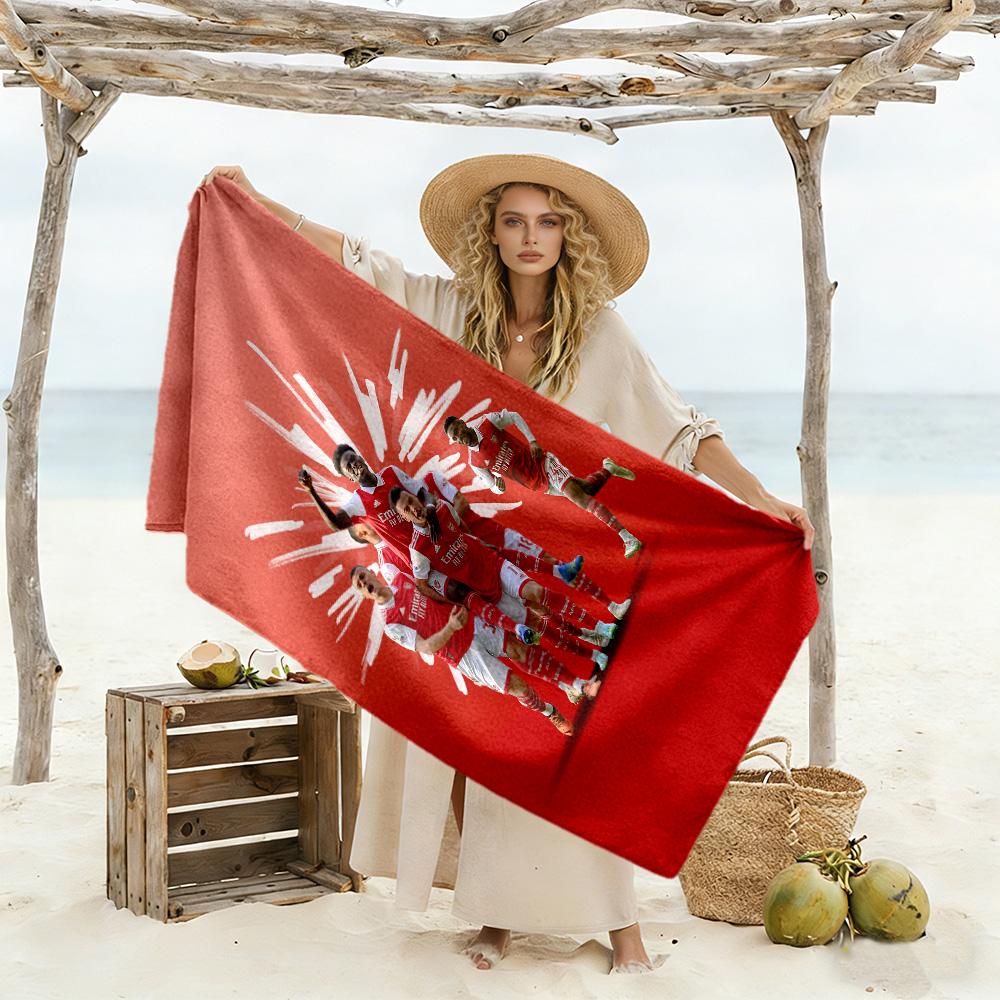 Arsenal Football Player Beach Towel Super Soft Microfiber Quickdry Fabric Comfortable Lightweight