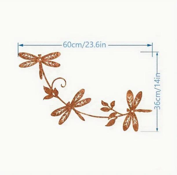 Wrought Iron Dragonfly Wall Art - Charming American Country Style Decoration