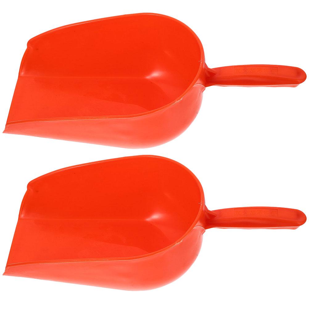 2 Pcs Breeding Feeding Bird Seed Scoop Poultry Charcoal Plastic for Farm Reusable Garden