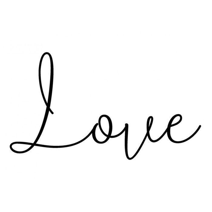 Texte en bois - ARTEMIO - Love - 30 x 16 cm - Marron - Style contemporain