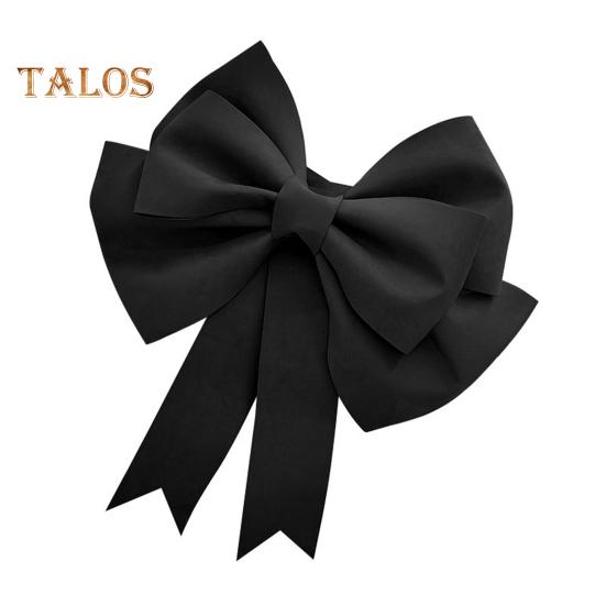 

Рождественский большой бант, украшение на свадьбу, большой бант, украшение для праздничного венка на елку, крыльцо, окно, дверь, декор 30cm чёрный